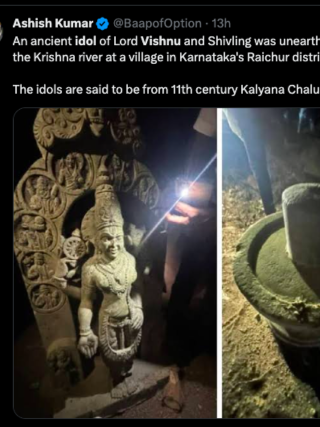 आश्चर्य! कर्नाटक में 1,000 वर्ष पुरानी विष्णु की मूर्ति (Lord Vishnu) और शिवलिंग (Shivling) मिले