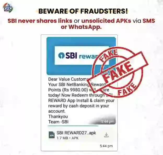 sbi-frauds-complaints-about-reward-points-to-cash-message-govt-alert