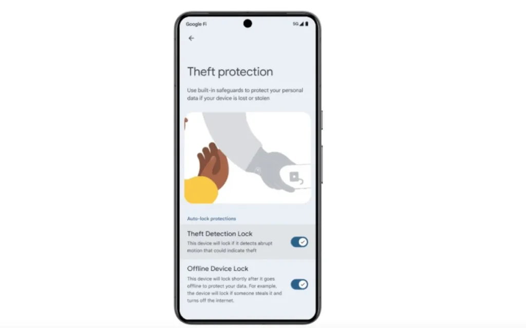 Android Theft Security Feature